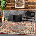 Nuloom Traditional Indoor Outdoor Vintage Bloom Border Area Rug