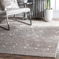 Nuloom Beige Traditional Victorian Mary Damask Royal Print Area Rug 5 X 8