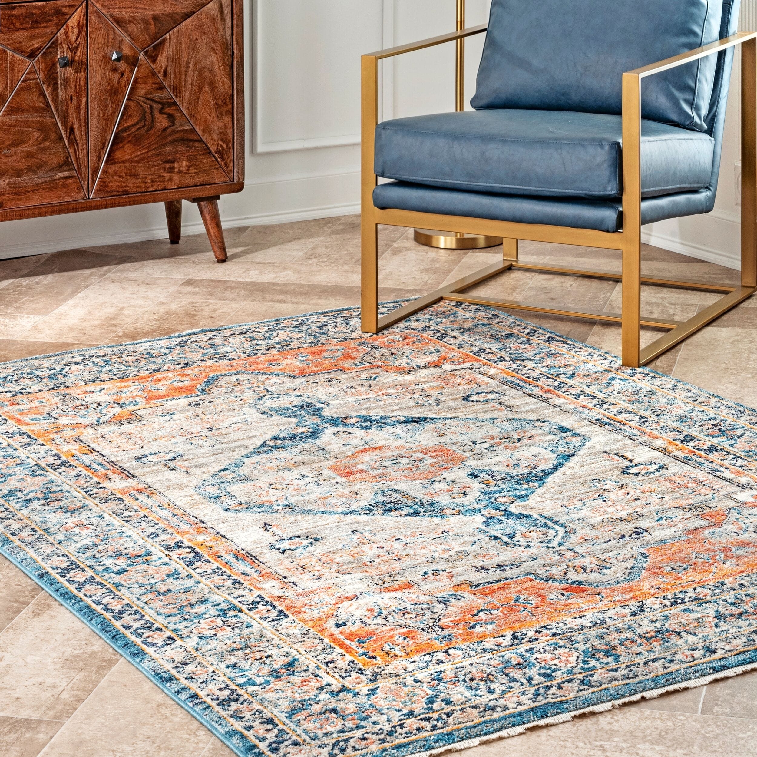 Nuloom Traditional Vintage Medallion Correa Area Rug