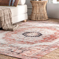 Nuloom Traditional Vintage Medallion Flatweave Cotton Blend Aleta Area Rug