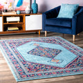 Nuloom Vintage Persian Border Grey Rug 5 X 75 5 X 75