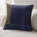 Offset Indigo Patchwork Cushion Cover