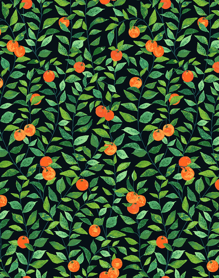Orange Crush Peel + Stick Wallpaper by Nathan Turner, Onyx Swatch