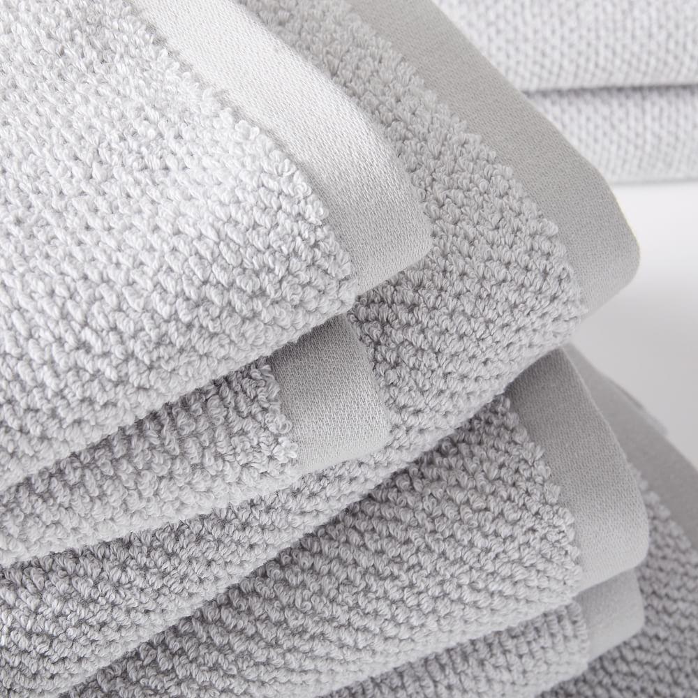 Organic Heathered Towels - Grey Sky
