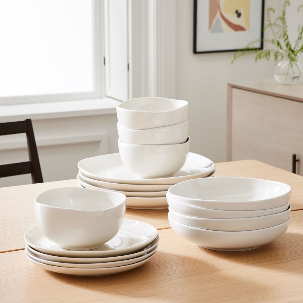 Organic Porcelain Dinnerware (Set of 16)