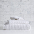 Organic Ribbed Fibrosoft™ Towels - White