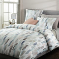 400-Thread-Count Organic Sateen Crystal Geo Duvet Cover + Pillowcases