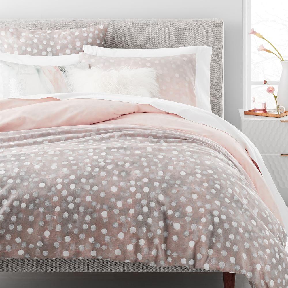 Organic Sateen Falling Snow Duvet Cover & Pillowcases