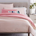 Organic Sateen Reversible Duvet Cover & Pillowcases - Pink Blossom