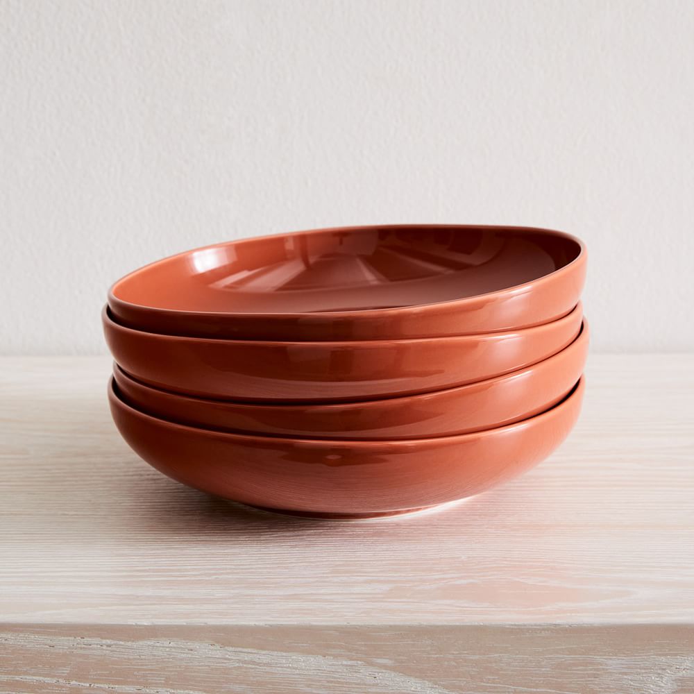 Organic Shaped Low Bowls - Terracotta