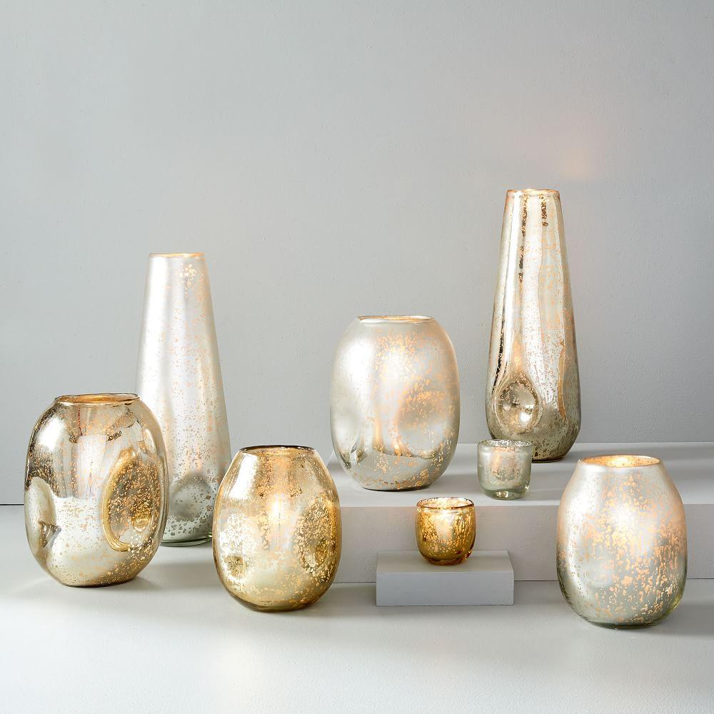 Organic Shaped Mercury Candleholders