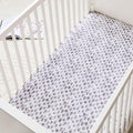 Organic Stamped Owl Cot Fitted Sheet
