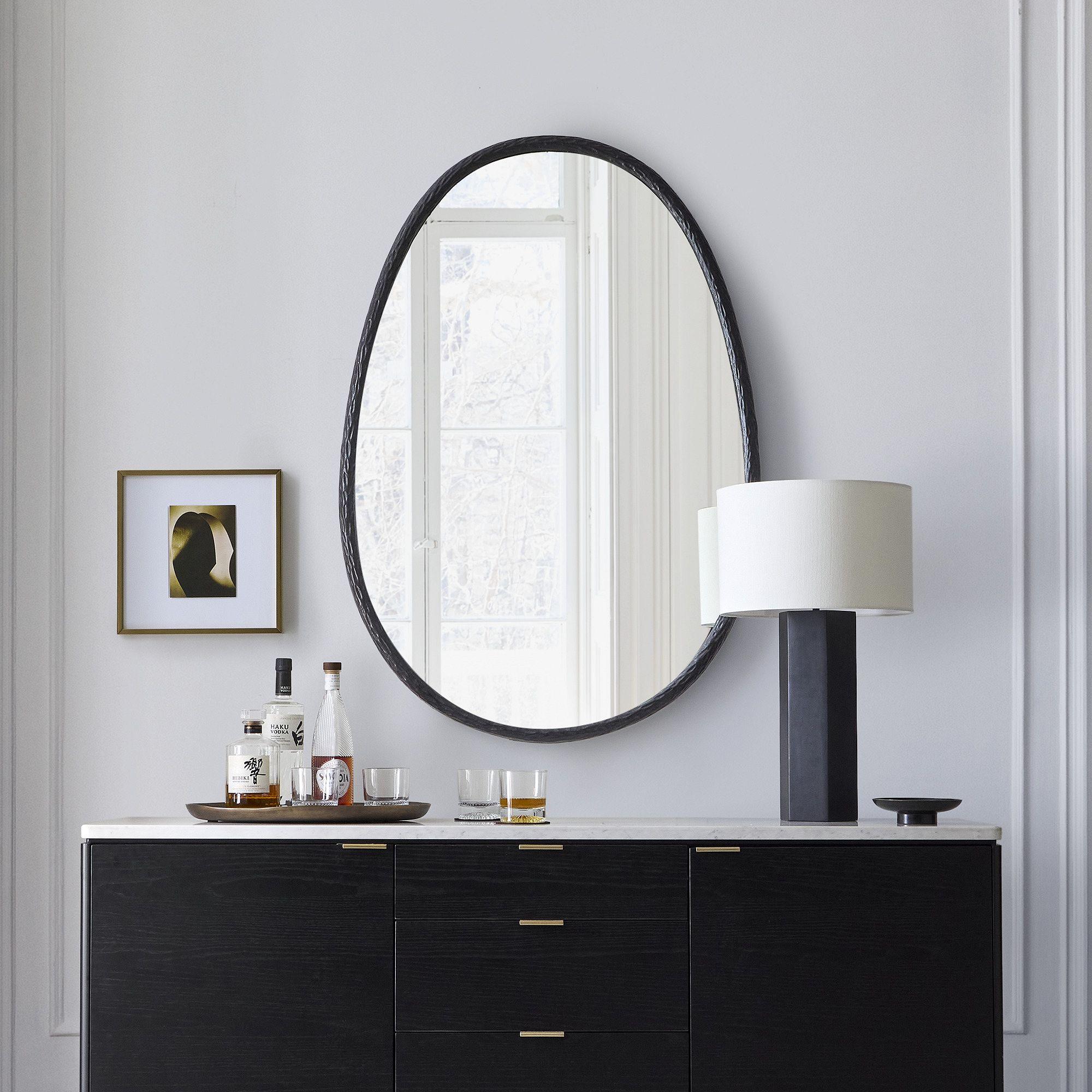 Organic Textured Metal Wall Mirror
