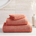 Organic Textured Towels - Orange Clay