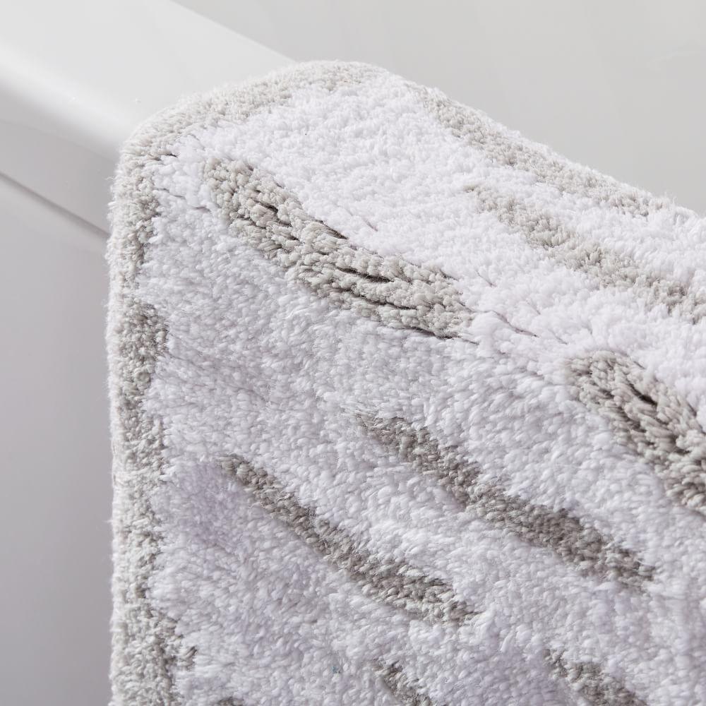 Organic Tufted Tiger Bath Mat - Grey Sky