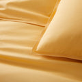 Organic Washed Cotton Percale Duvet Cover & Pillowcases - Sunbeam Yellow
