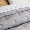 Organic Washed Cotton Percale Bedspread & Pillowcases - Platinum