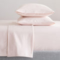 Organic Washed Cotton Percale Sheets - Pink Champagne