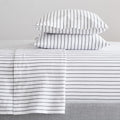 Organic Washed Cotton Percale Simple Stripe Sheets