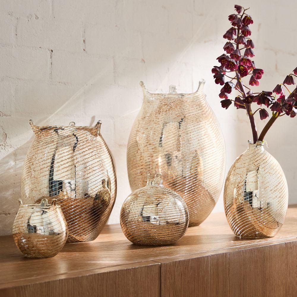 Orissa Pinched Mercury Vases