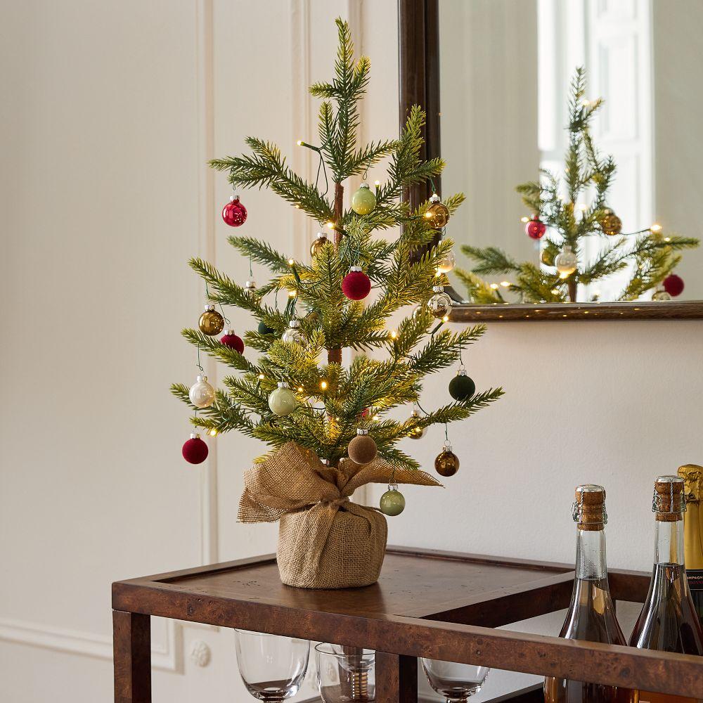 Fir Decorated Bauble Tabletop Tree