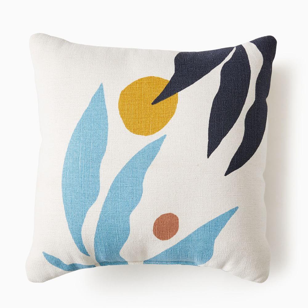 Outdoor Graphic Fronds Cushion
