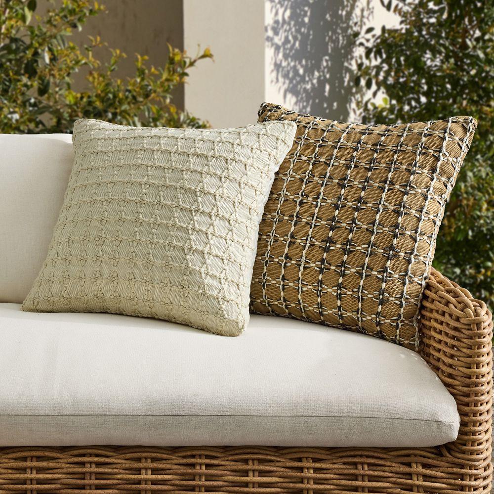 Outdoor Stitched Diamond Grid Cushion