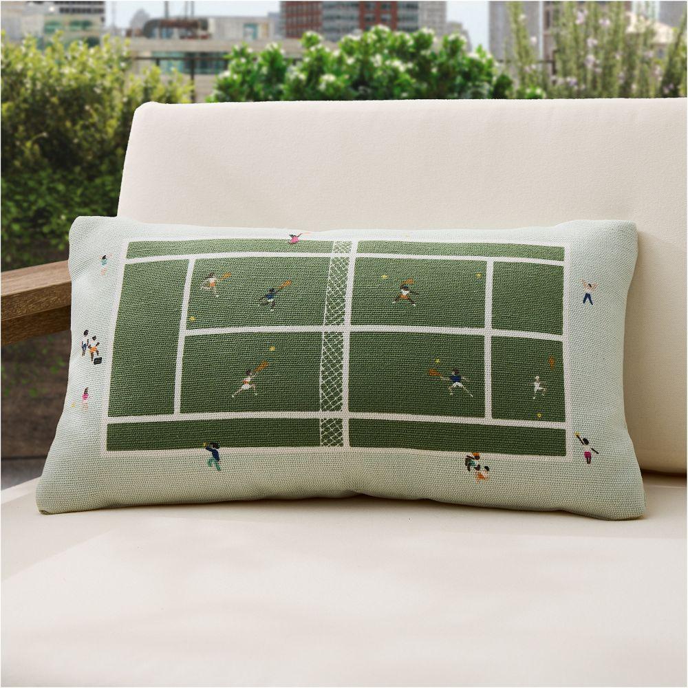 Outdoor Tennis Scene Cushion