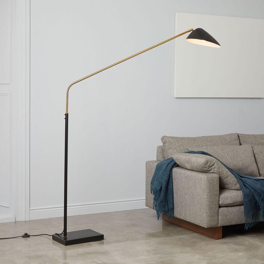 Overarching Curvilinear Mid-Century Floor Lamp