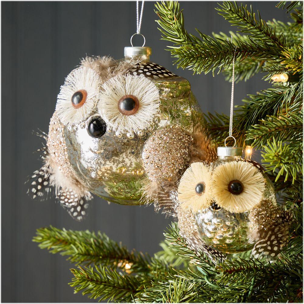 Owl Glass Ball Bauble