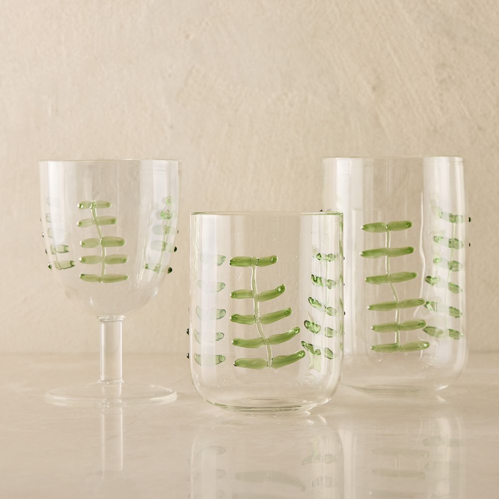 Palm Applique Glassware Collection