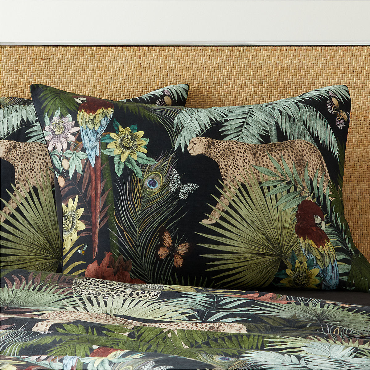 Palm Grove Linen King Duvet Cover