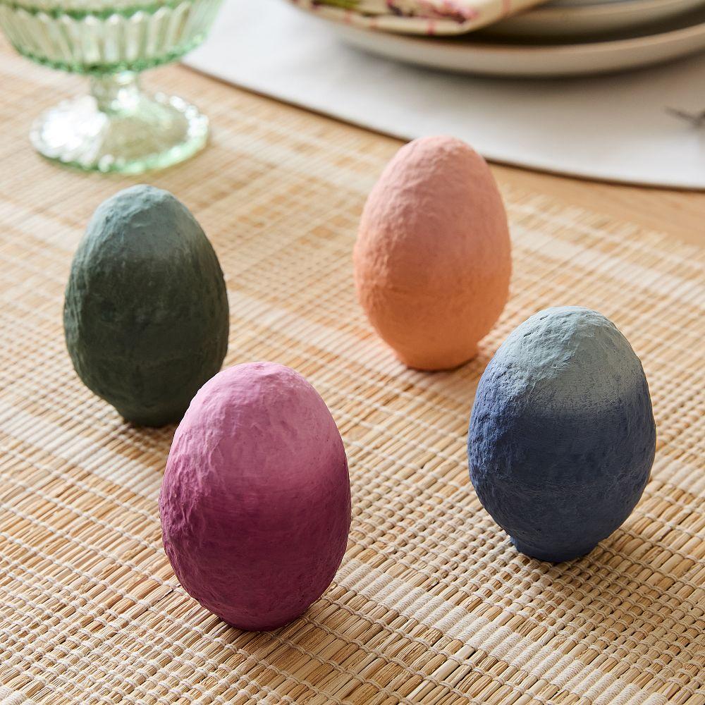 Papier-Mache Easter Eggs (Set of 4)