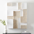 Papier-Mache Sculptural Wall Art - White