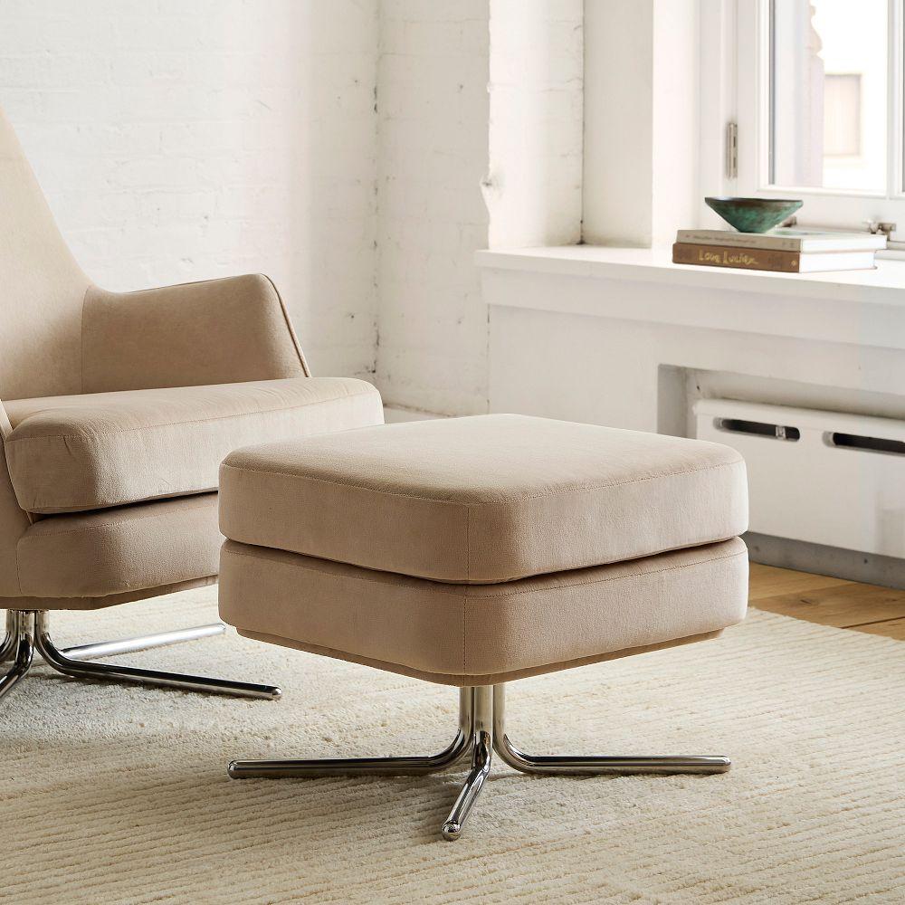 Patchin Swivel Chair Footstool Ottoman