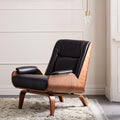 Paulo Bent Ply Leather Armchair