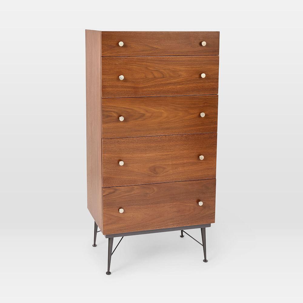 Paulson Mid-Century 5-Drawer Dresser