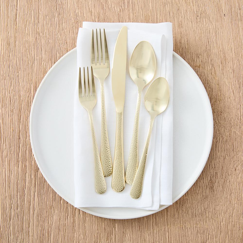 Keene Hammered 5-Piece Cutlery Set