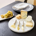 Beige Stone and Gold Travertine Cheese Knives