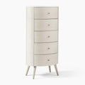 Penelope 5-Drawer Dresser - Feather Grey w/ Marble Top