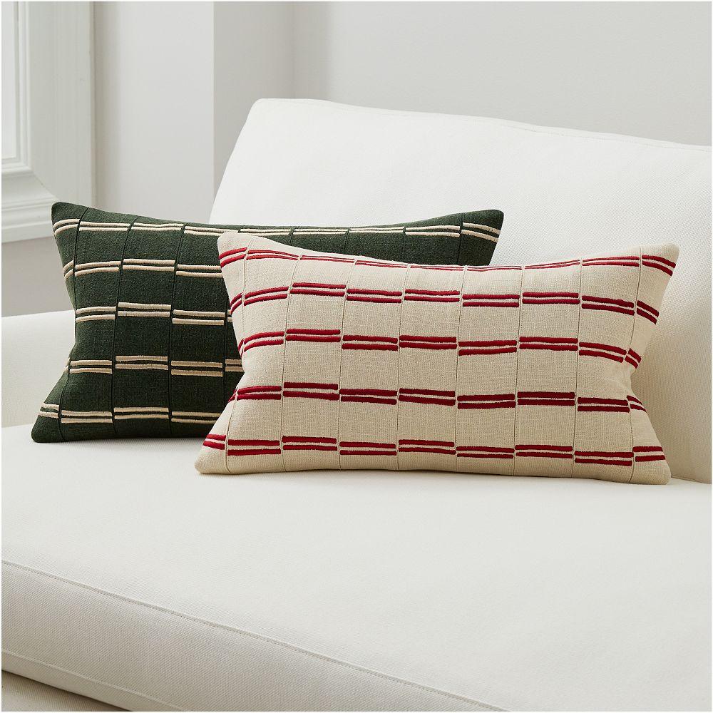 Pieced Offset Stripe Cushion Cover