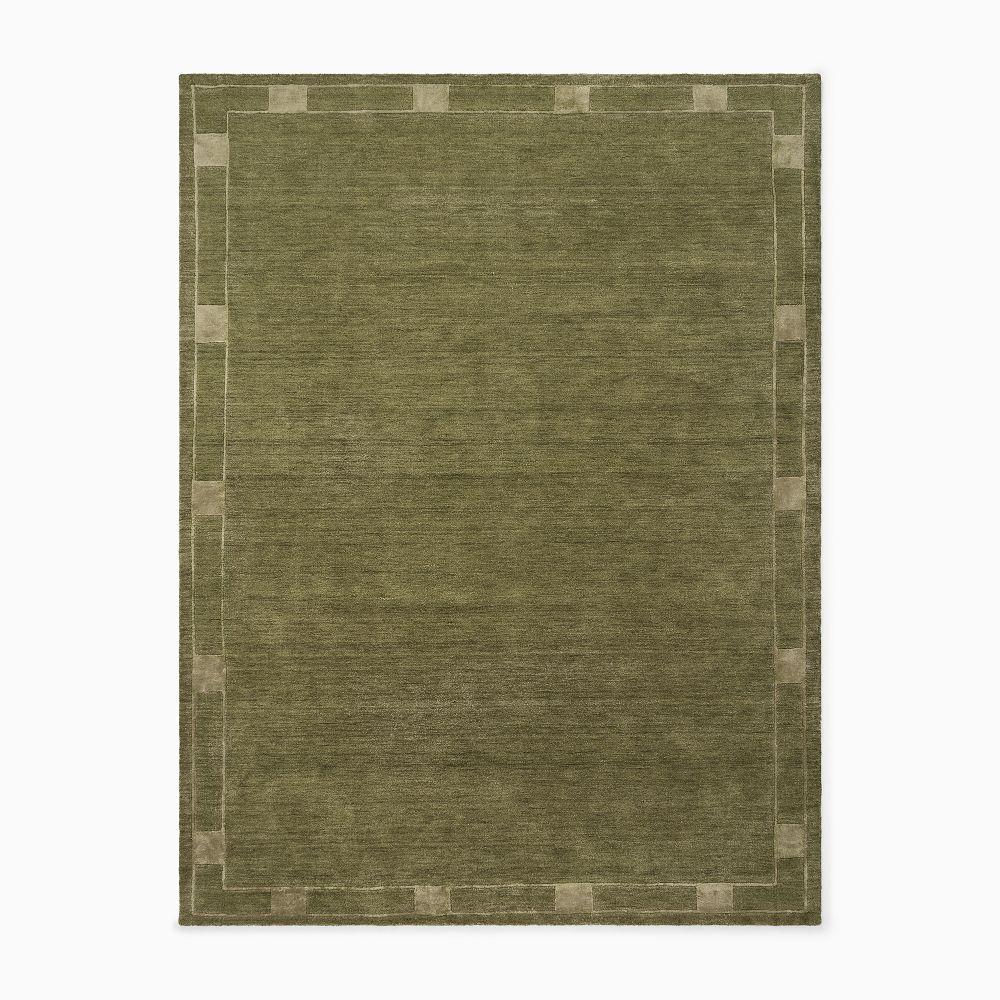 Pierce & Ward Deco Border Handwoven Wool Rug