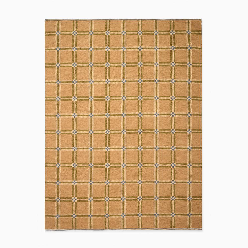 Pierce & Ward Windowpane Checked Handwoven Wool Rug