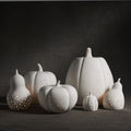 Pierced Porcelain Pumpkins & Gourds