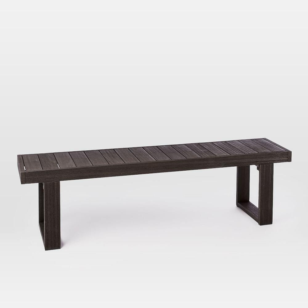 Portside Garden Dining Bench - Weathered Cafe