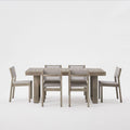 Portside Garden Expandable Dining Table + Chair Set - Weathered Grey