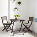 Portside Garden Folding Textilene Bistro Chair - Weathered Cafe