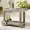 Portside Garden Bar Cart - Weathered Grey