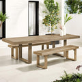 Portside Garden Expandable Dining Table & Benches Set