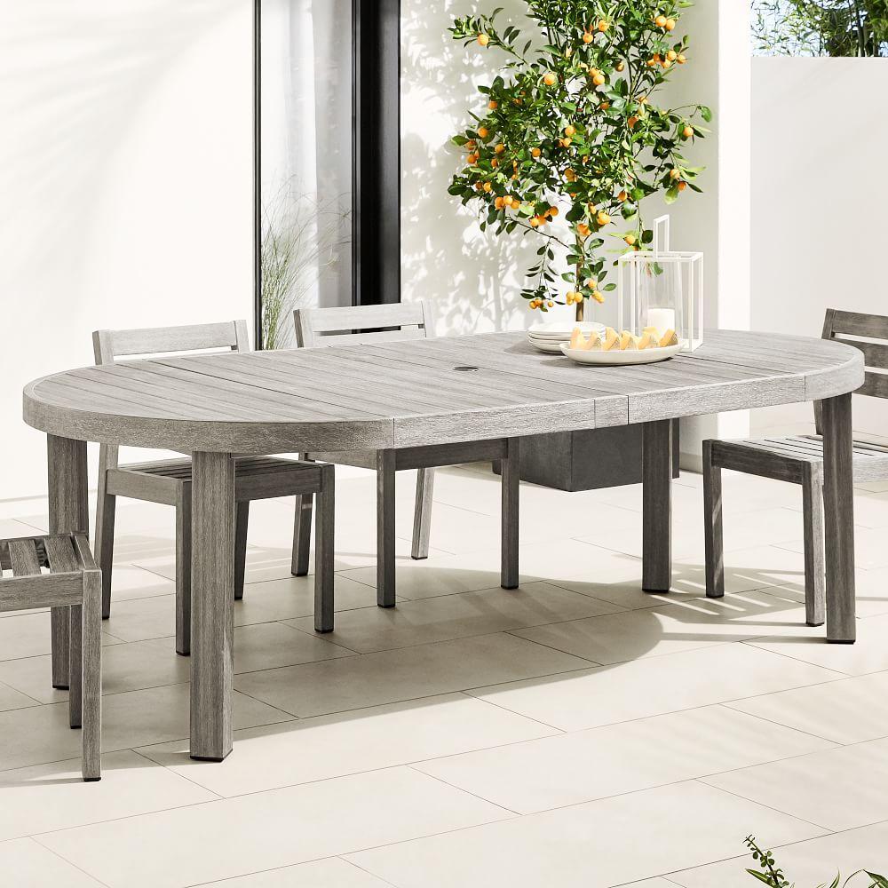 Portside Outdoor Round Expandable Dining Table